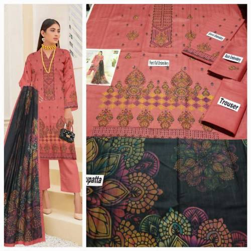3ps digital printed lawn vol24