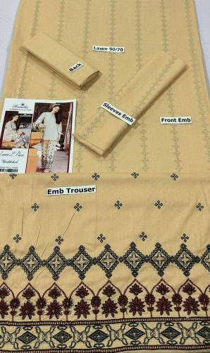 •  Fabric: Lawn•  Pattern: Embroidered•  Shirt Front Pattern: Embroide