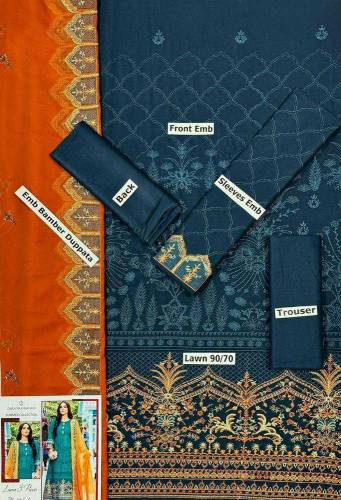 •  Fabric: Lawn•  Pattern: Embroidered•  Shirt Front - Pattern: Embroi