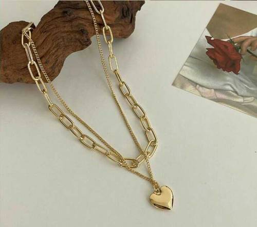 2 layered beautiful heart pendent