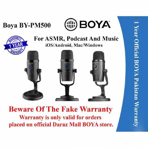 BOYA-BY PM500 Condenser Microphone - High Quality Studio Mic 