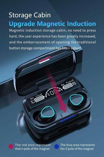 DIGITAL DISPLAY CASE BLACK EARBUDS 