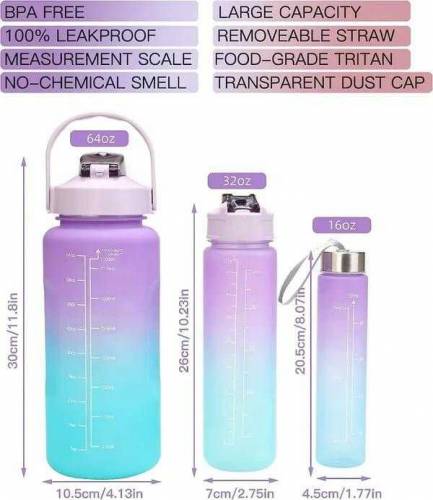 water bottle pack of three