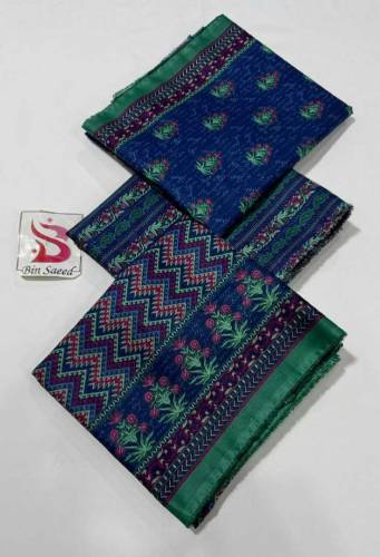 Bin Saeed 3 piece Ladies Unstiched Articles 