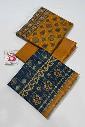 Bin Saeed 3 piece Ladies Unstiched Articles 