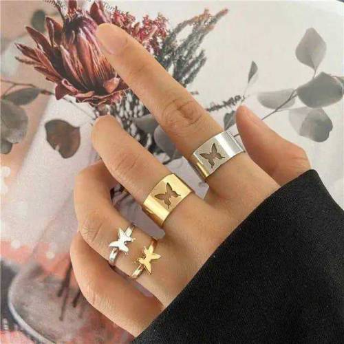 New Couple Rings Set - Pack of 4
