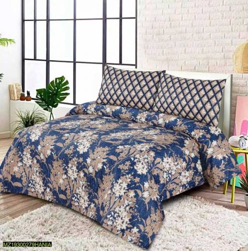 latest 3 PCs double bedsheet collection 