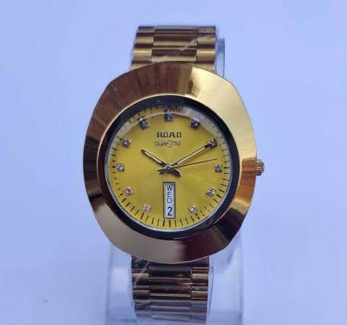 Golden wrist watch