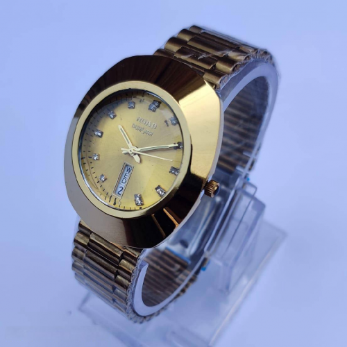 Golden wrist watch
