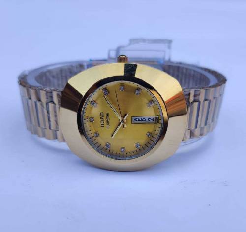 Golden wrist watch