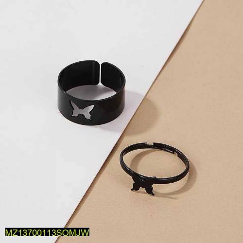 2 ps trendy couple butterfly 🦋 rings