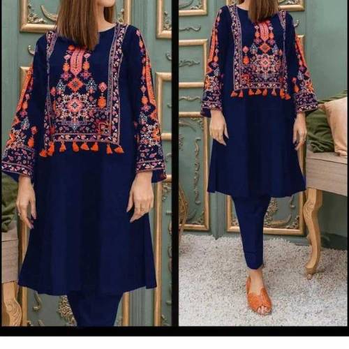 2 pc women stitched shirt trouser 