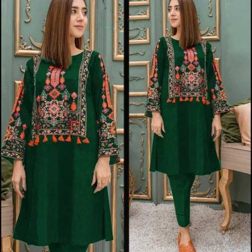 2 pc women stitched shirt trouser 