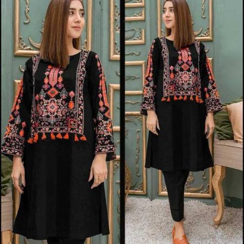 2 pc women stitched shirt trouser 