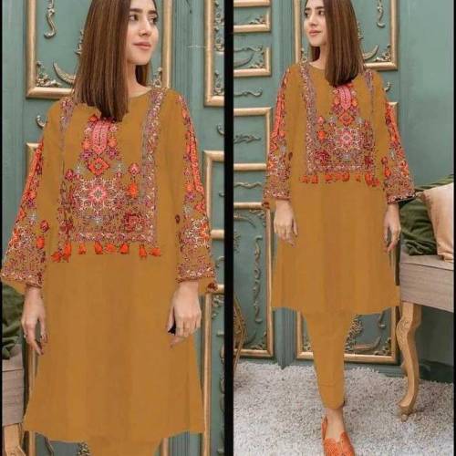 2 pc women stitched shirt trouser 