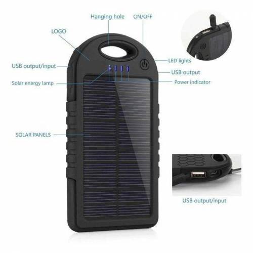 5000mAh Solar Power Bank 