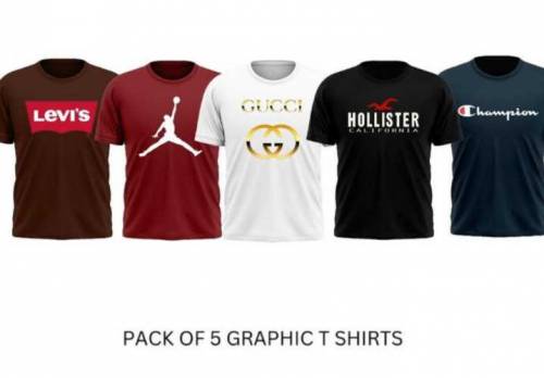 Jersey Fabric T-Shirt pack of 5
