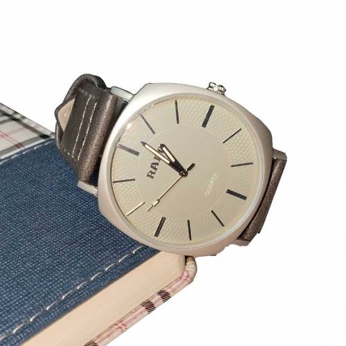 Rado Quartz Watch for Men - Sleek Minimalist Design with Grey Leather 