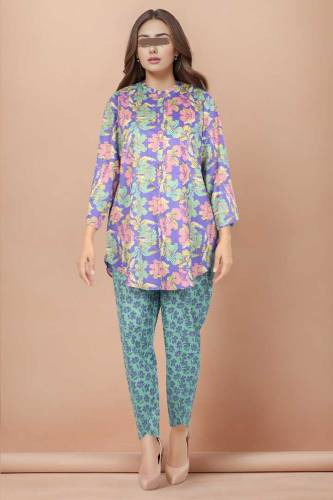 Saya Unstitched Printed Lawn 2 Piece (Shirt/Trouser)