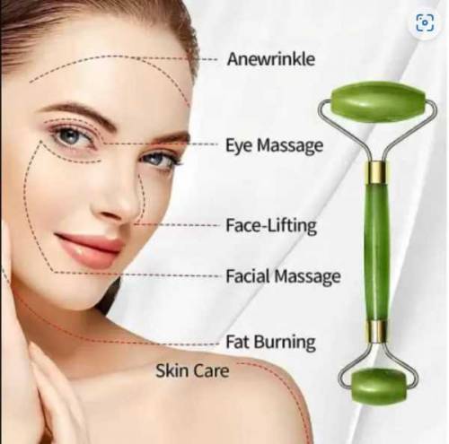 Flawless Jade Roller With Stone (marble) | Facial Roller Manual Massag