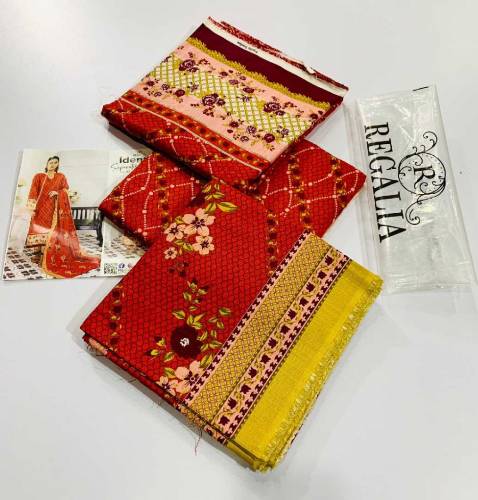 three piece Printed khaddar winter new collection 2024