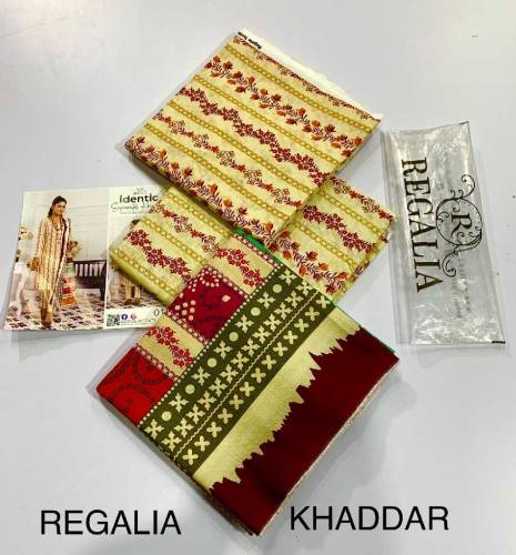 three piece Printed khaddar winter new collection 2024