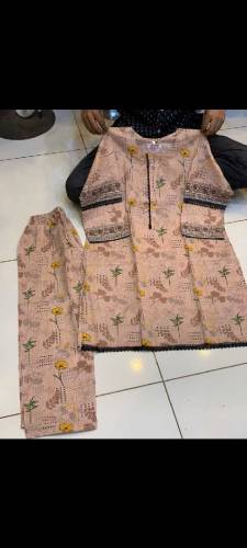 2pcs lawn stitched suits 