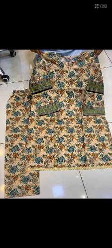 2pcs lawn stitched suits 