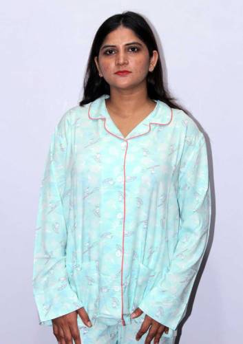 Boski Linen Printed Pajama Suit for girls & female boski lilan night d