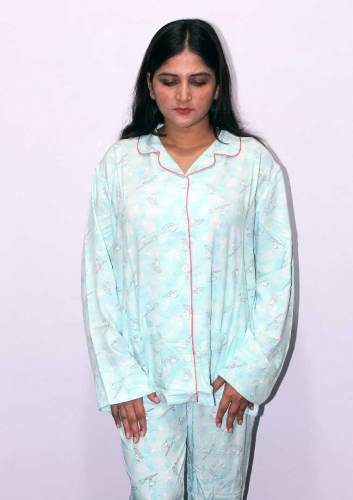 Boski Linen Printed Pajama Suit for girls & female boski lilan night d