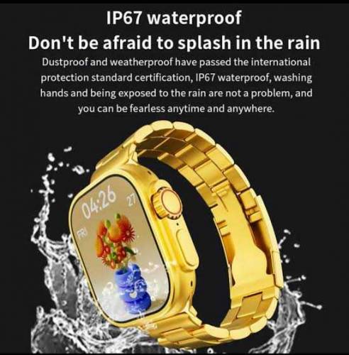 HK9 ULTRA SMART WATCH 24K GOLD 