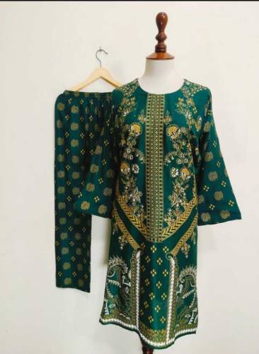 2Pc Stitched Printed Suits