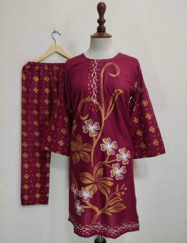 2Pc Stitched Printed Suits