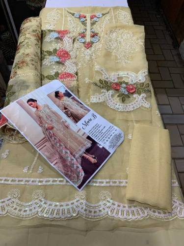 Brand; Maria bFabric: Chiffon, Organza Status: Unstitched 3Pcs