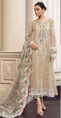 Brand; Maria bFabric: Chiffon, Organza Status: Unstitched 3Pcs