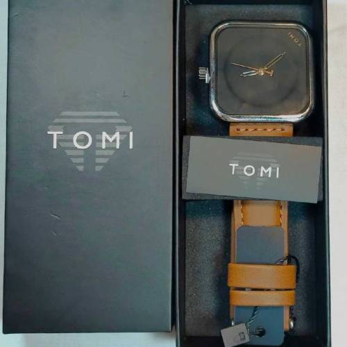 TOMI Men's Fashion Business Watch - Square Design, High-Quality Quartz