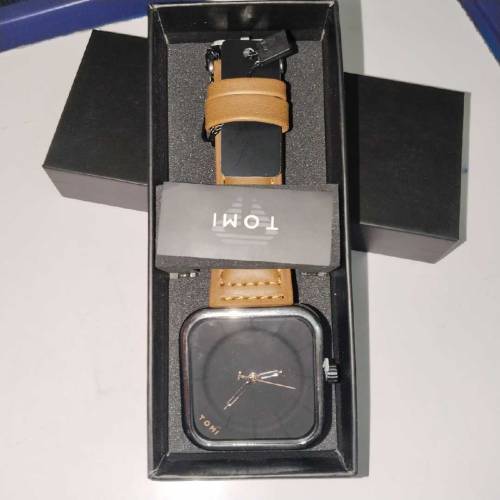 TOMI Men's Fashion Business Watch - Square Design, High-Quality Quartz