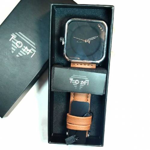 TOMI Men's Fashion Business Watch - Square Design, High-Quality Quartz