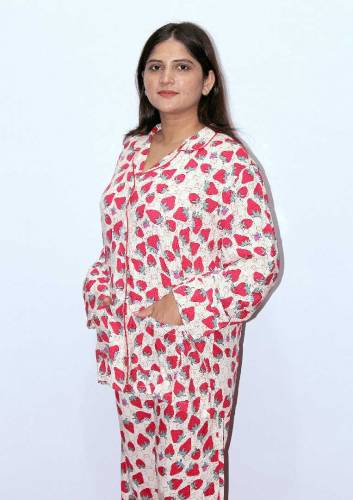 Boski Linen Night Dress For Girls & Female Nighty