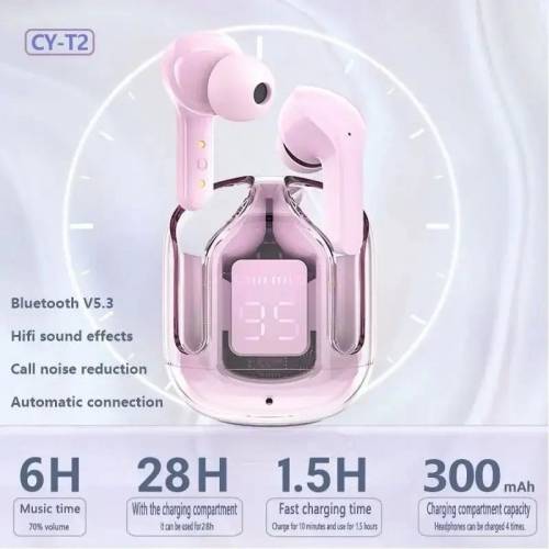 T6 TWS Earbuds Wireless Bluetooth 5.3 ENC Sport Gaming Headsets Noise