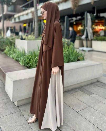 Georgette Full abaya with stoller