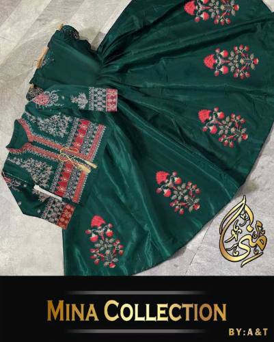 Embroidery Bunch Maxi With Emb Separate Koti 2PcsHeavy EmbroiderySize 