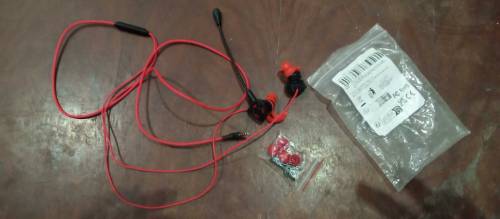 Gaming wired earphones with dual mic.