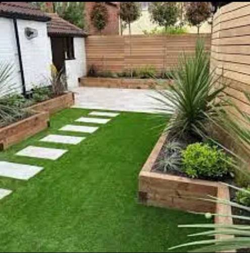 Artificial grass with fitting 