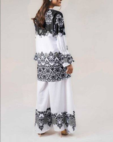 2 PC woman stitched printed shirt Plazoo