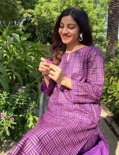 2 Pcs Block Printed Linen Suit