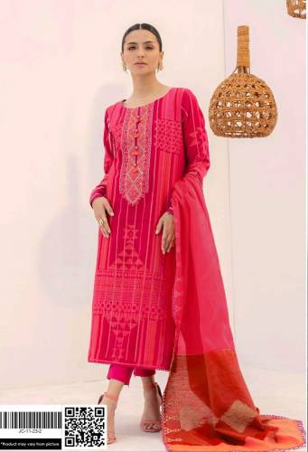 Alkaram Vintax Peach Unstitched L 3 Pieces Casual Wear