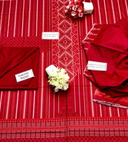 Alkaram Vintax Peach Unstitched L 3 Pieces Casual Wear