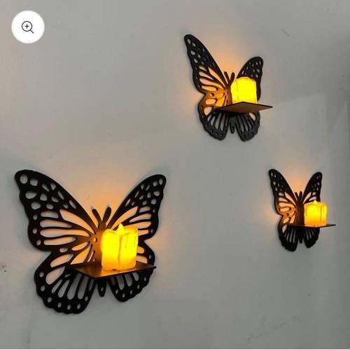 Butterfly Wall Shelves for Kids Room Pack Of 3