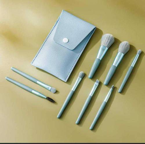 Cute Brushes With Leather Pouch